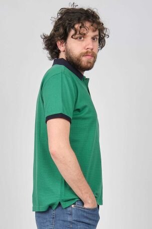 Tony Montana Erkek Cep Detaylı Polo Yaka T-Shirt 3181005 Yeşil - 4