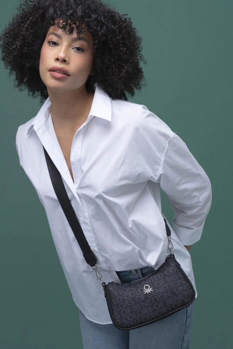 United Colors of Benetton Kadın Çapraz Çanta BNT1291 Siyah 