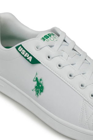 U.S. Polo Assn. Erkek Costa 4Fx Sneaker Ayakkabı Beyaz-Yeşil - 4