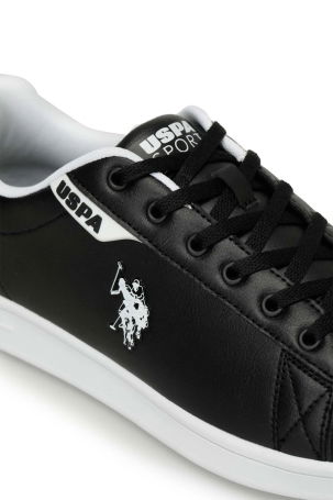 U.S. Polo Assn. Erkek Costa 4Fx Sneaker Ayakkabı Siyah-Beyaz - 4