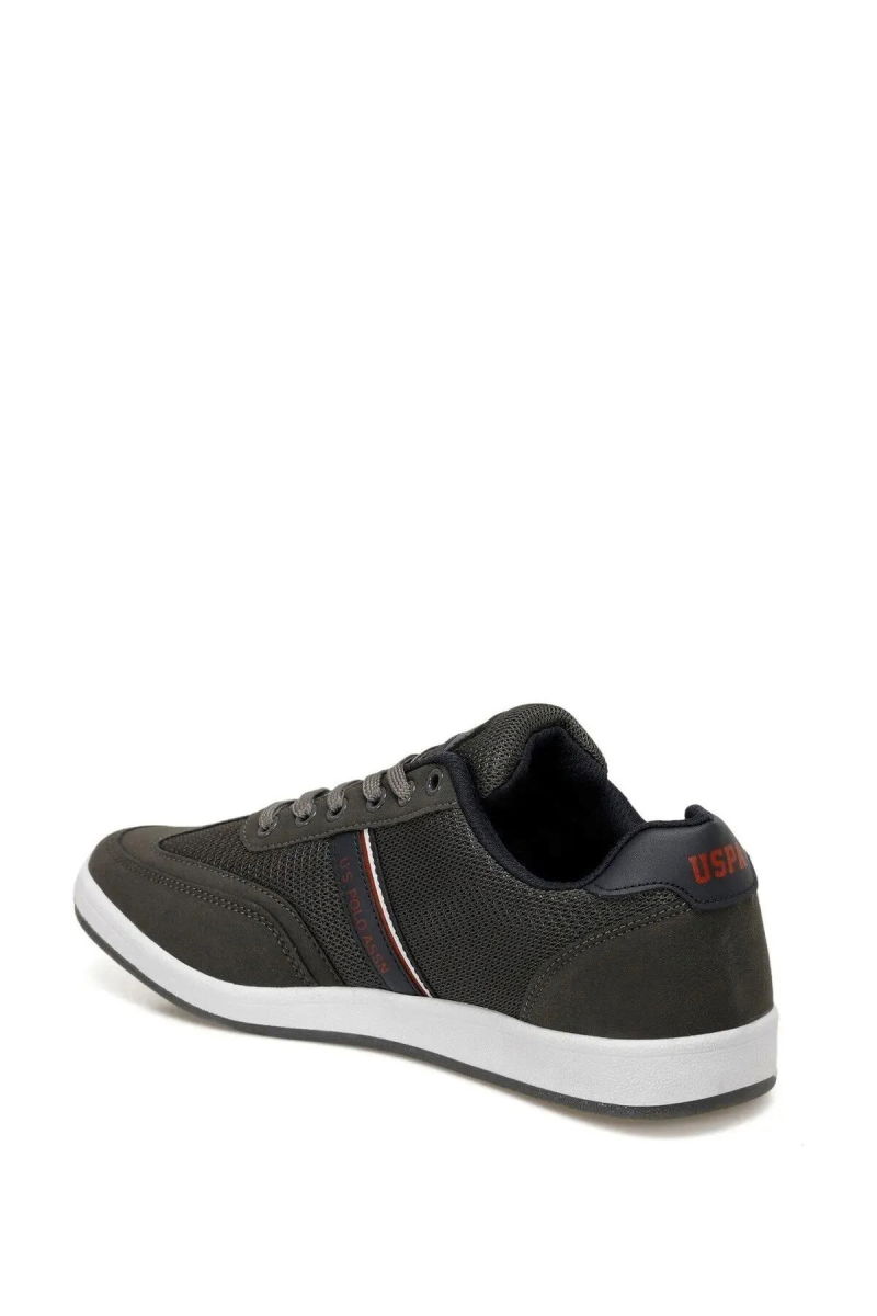 U.S. Polo Assn. Erkek Kares 4Fx Sneaker Ayakkabı Koyu Gri - 3