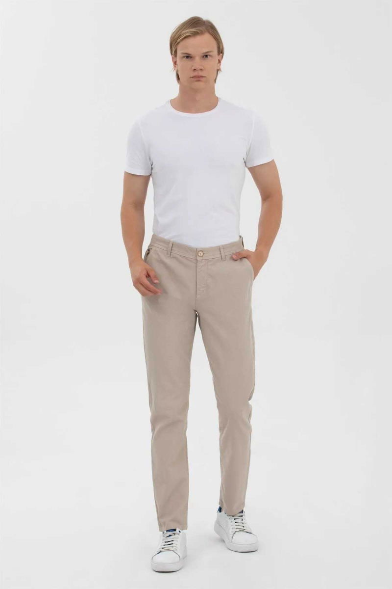 U.S. Polo Assn. Erkek Pamuklu Pantolon 1600639 Taş 