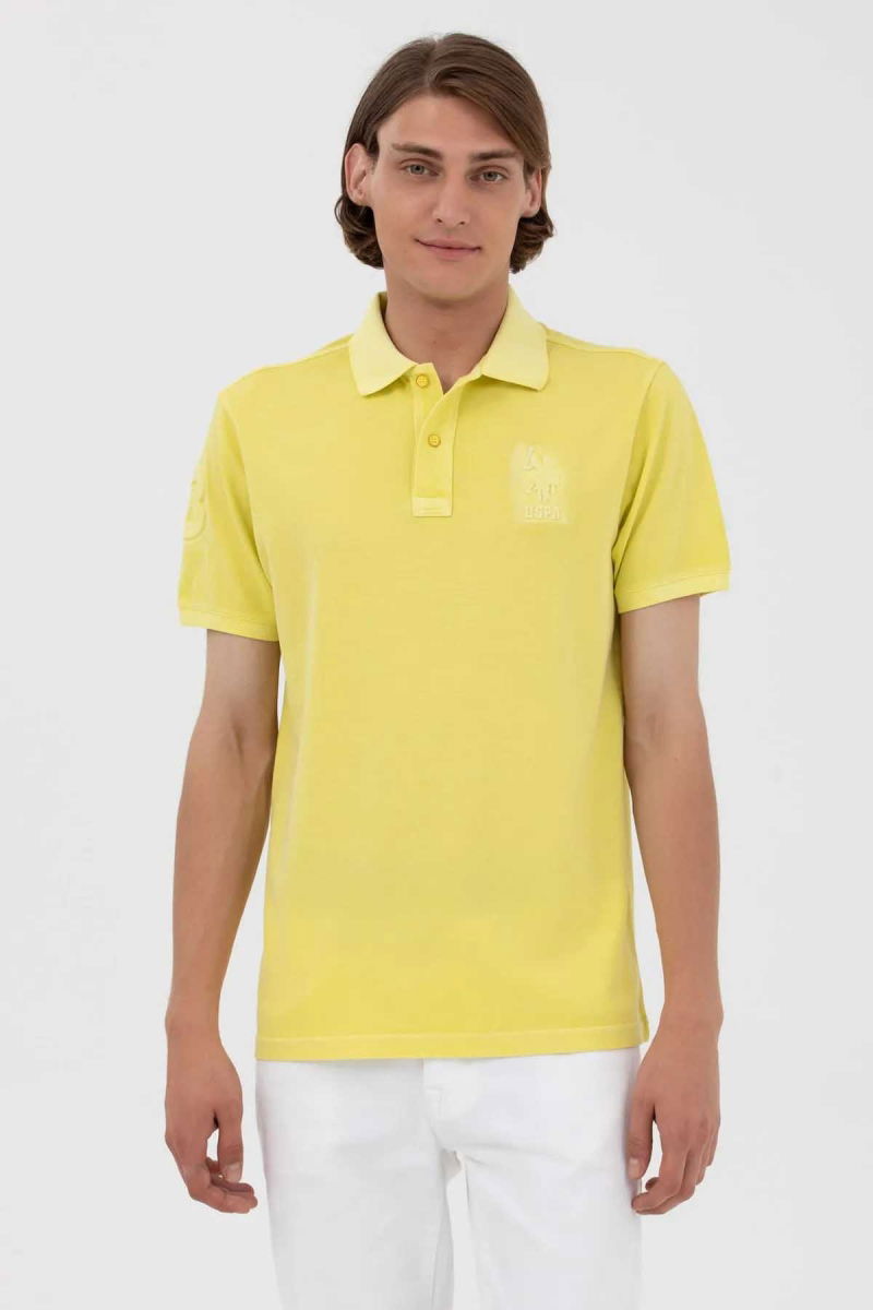 U.S. Polo Assn. Erkek Regular Fit Polo Yaka T-Shirt 1573851 Açık Sarı - 1