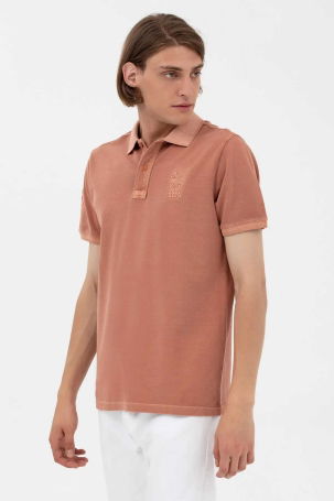 U.S. Polo Assn. Erkek Regular Fit Polo Yaka T-Shirt 1573851 Pudra - 2