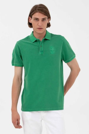 U.S. Polo Assn. Erkek Regular Fit Polo Yaka T-Shirt 1573851 Yeşil 