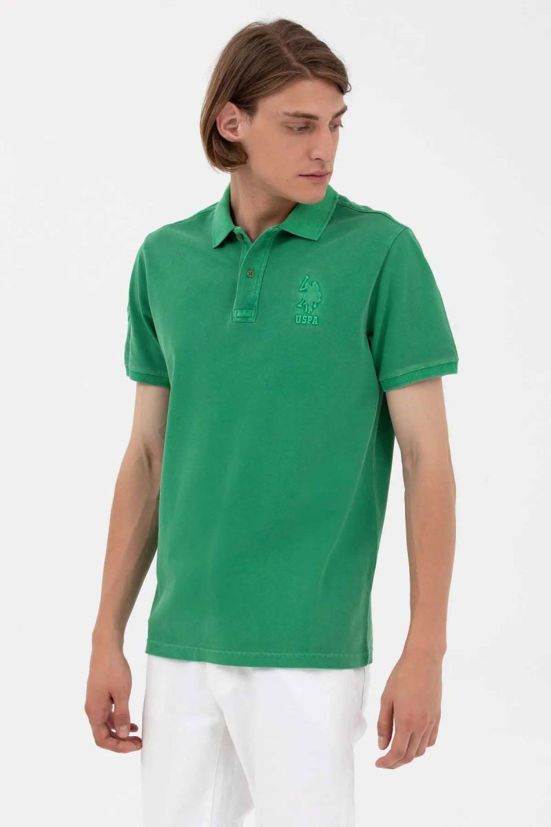 U.S. Polo Assn. Erkek Regular Fit Polo Yaka T-Shirt 1573851 Yeşil - 2