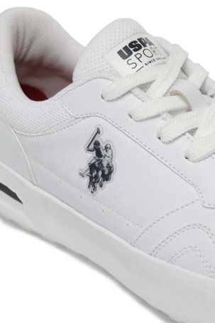 U.S. Polo Assn. Erkek Sampo 4Fx Sneaker Ayakkabı Beyaz - Laci - 3