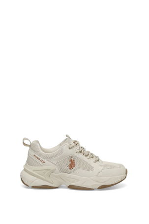 U.S. Polo Assn. Kadın Maybe Wmn 4Fx Sneaker Ayakkabı Bej 