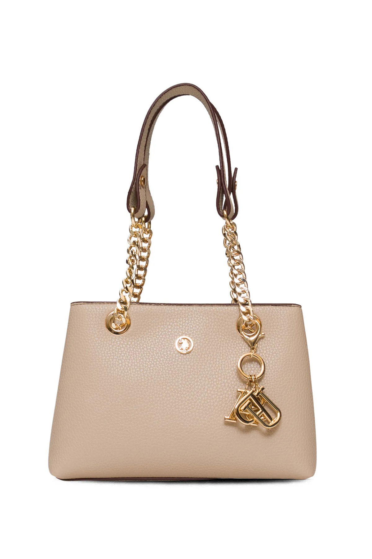 U.S. Polo Assn. Kadın Omuz Çantası US25539 Bej-Bordo - 1
