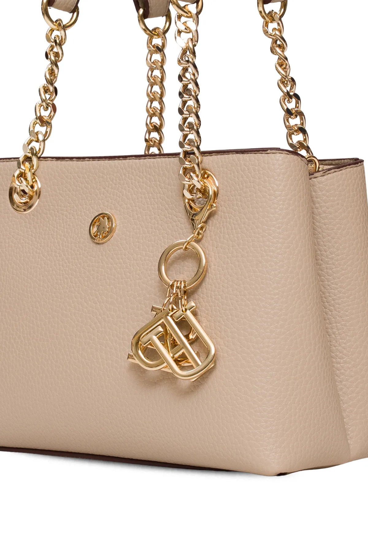 U.S. Polo Assn. Kadın Omuz Çantası US25539 Bej-Bordo - 2
