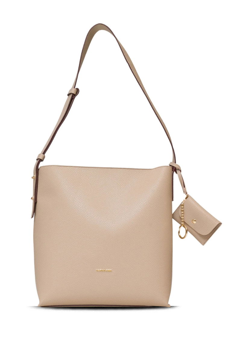 U.S. Polo Assn. Kadın Omuz Çantası Us25545 Bej-Bordo - U.S. Polo Assn.