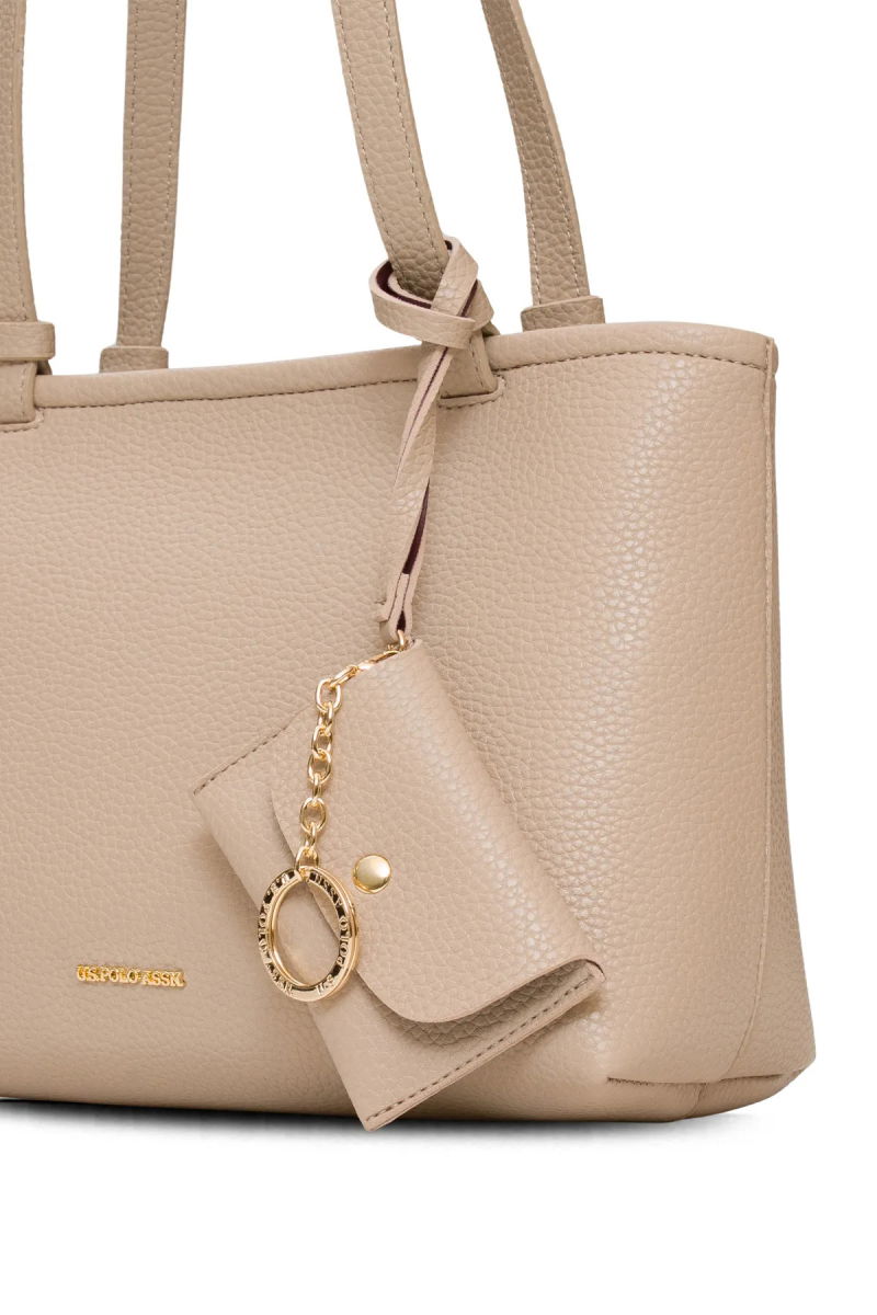 U.S. Polo Assn. Kadın Omuz Çantası US25550 Bej-Bordo - 3