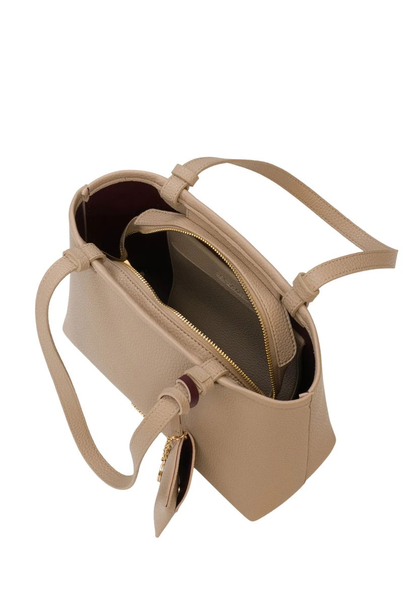 U.S. Polo Assn. Kadın Omuz Çantası US25550 Bej-Bordo - 4