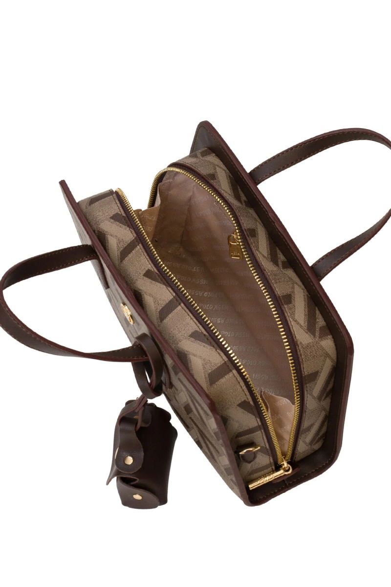 U.S. Polo Assn. Kadın Postacı Çantası US25507 Kahverengi - 4