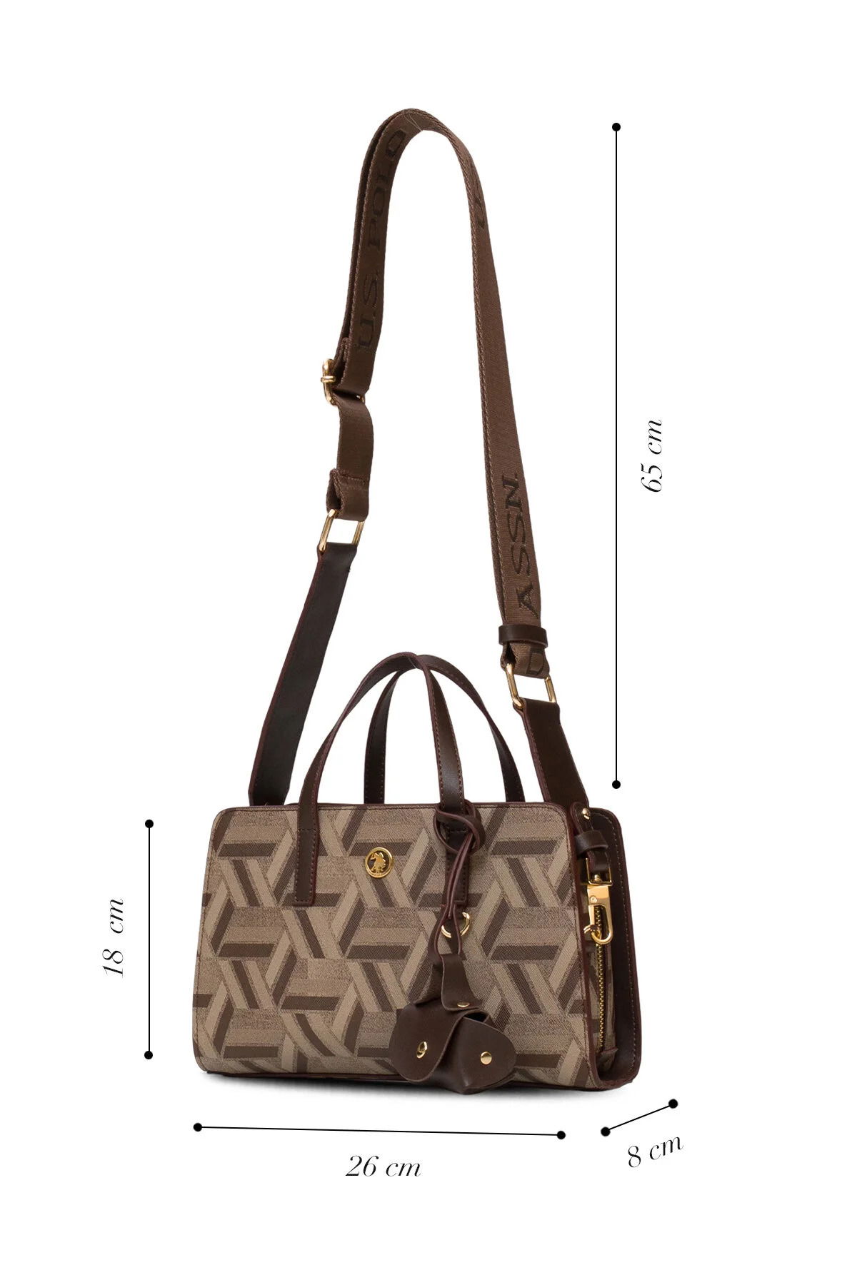 U.S. Polo Assn. Kadın Postacı Çantası US25507 Kahverengi - 5