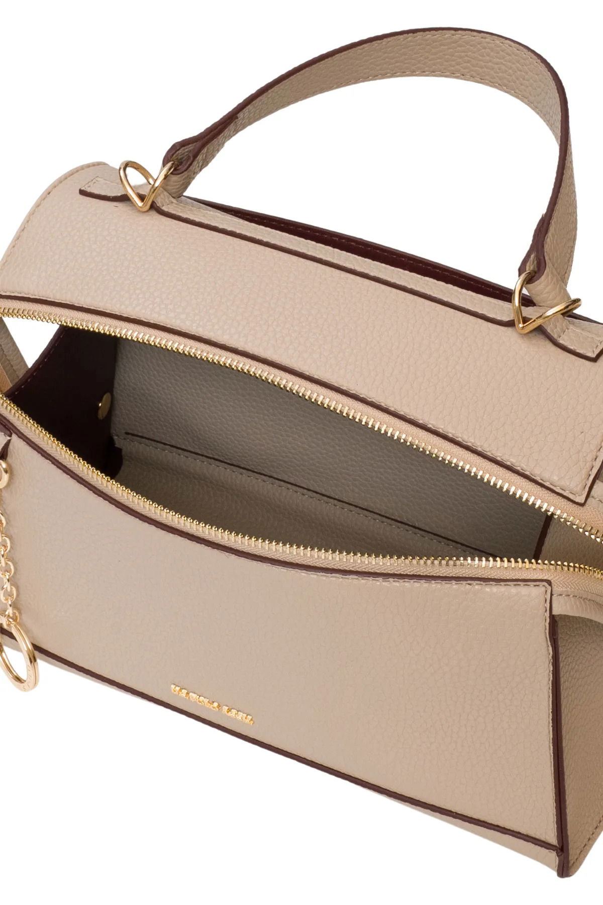 U.S. Polo Assn. Kadın Postacı Çantası US25556 Bej-Bordo - 3