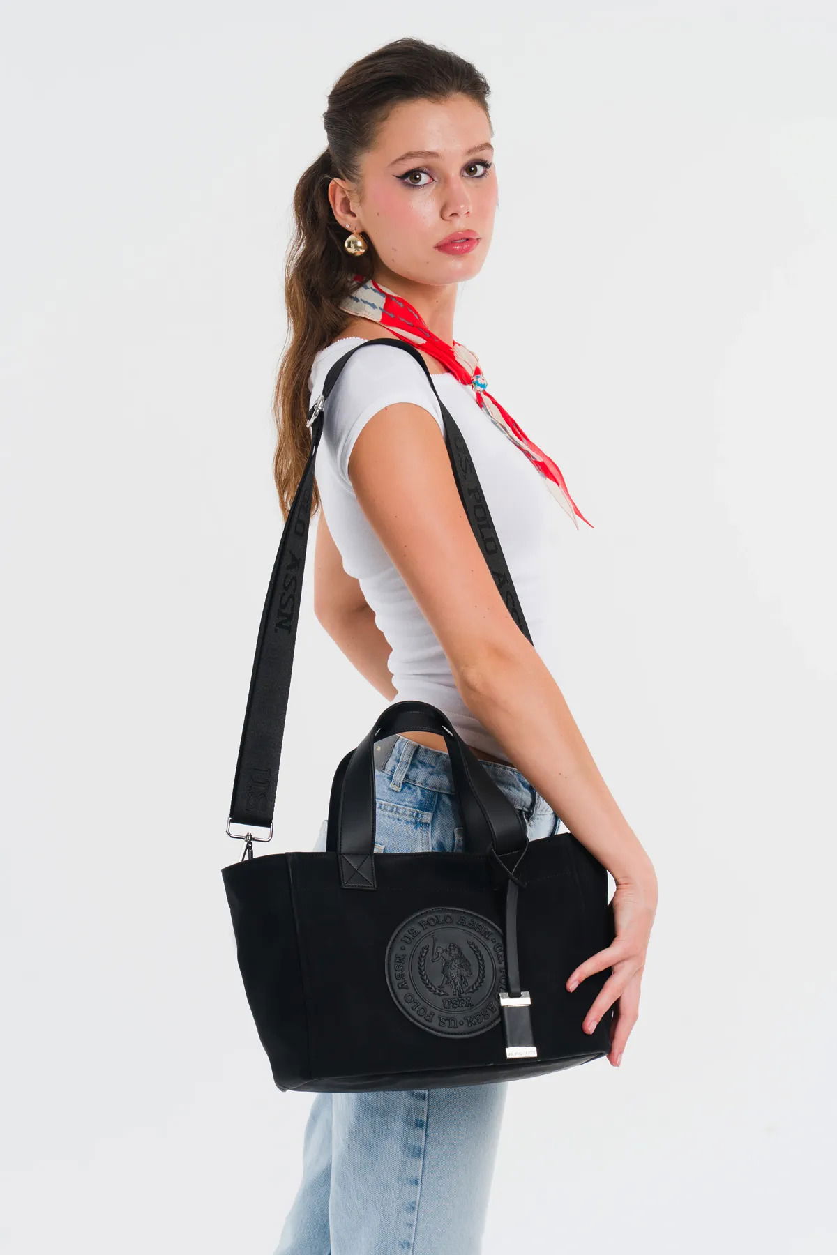 U.S. Polo Assn. Kadın Postacı Çantası US25628 Siyah - 1