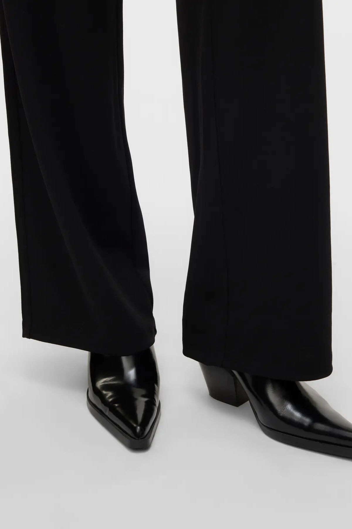 Vero Moda Kadın Vmberlın Beli Lastikli Geniş Paça Pantolon 10318454 Siyah - 3