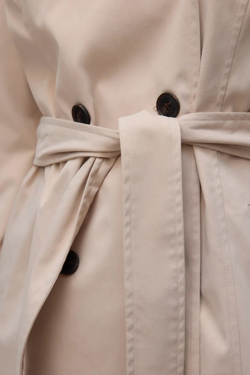 Vero Moda Kadın Vmchelsea Düğmeli Belden Bağlamalı Trençkot 10329343 Taş - 2