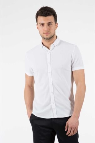 Wemsey Erkek Slim Fit Gömlek 12301 Beyaz - 2
