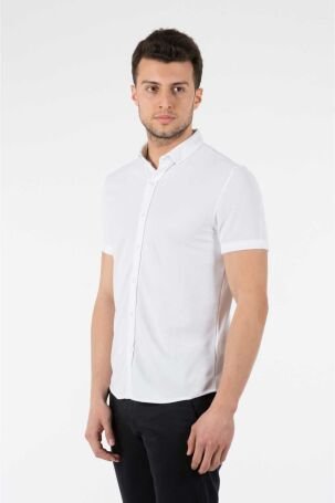 Wemsey Erkek Slim Fit Gömlek 12301 Beyaz - 3
