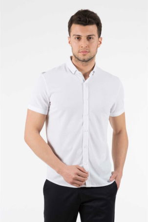 Wemsey Erkek Slim Fit Gömlek 12301 Beyaz - 1