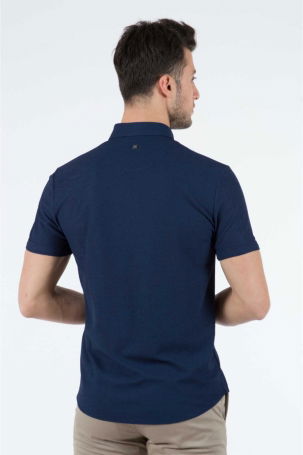 Wemsey Erkek Slim Fit Gömlek 12301 Lacivert - 3